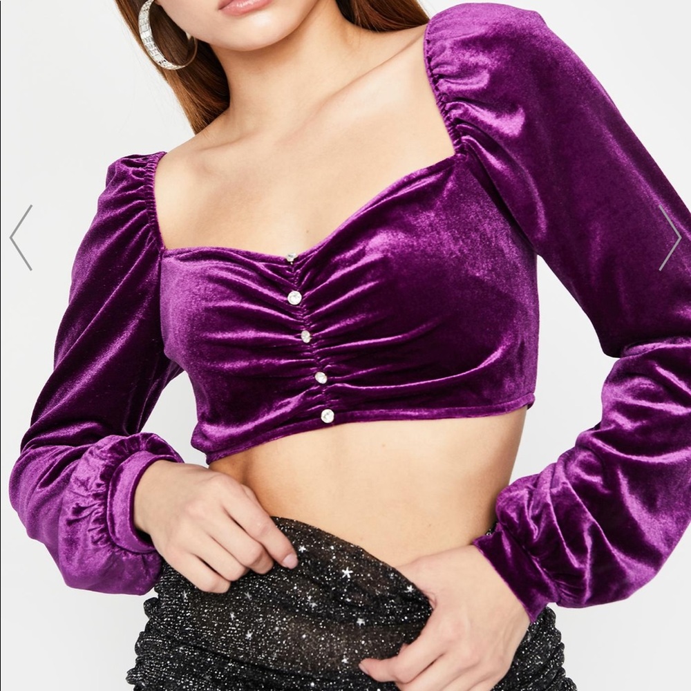 Velvet crop top